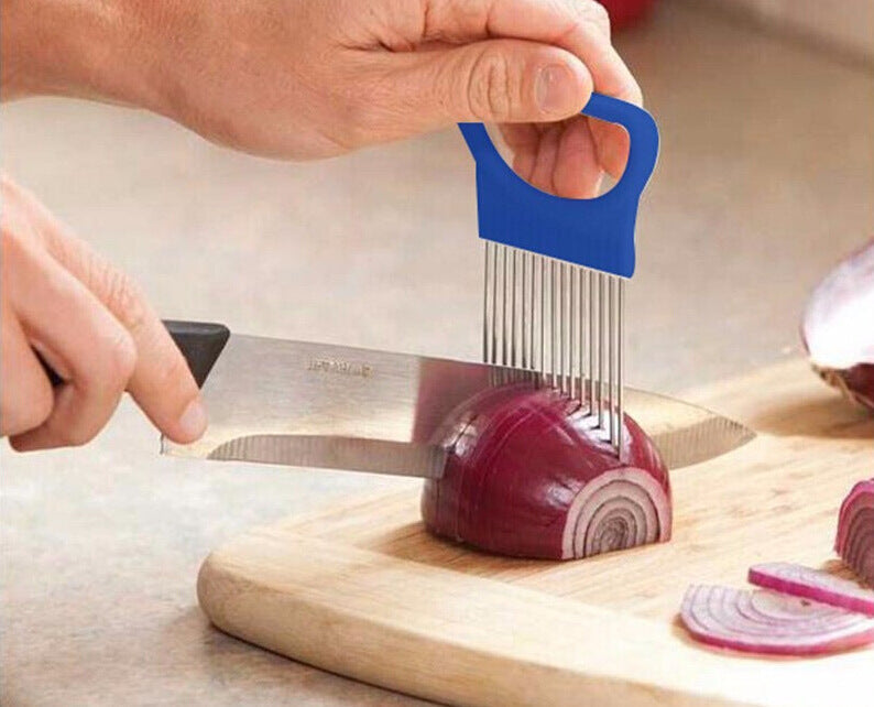 Slice with Ease: The Stainless Steel Onion Needle Fruit And Vegetable Slice Holder