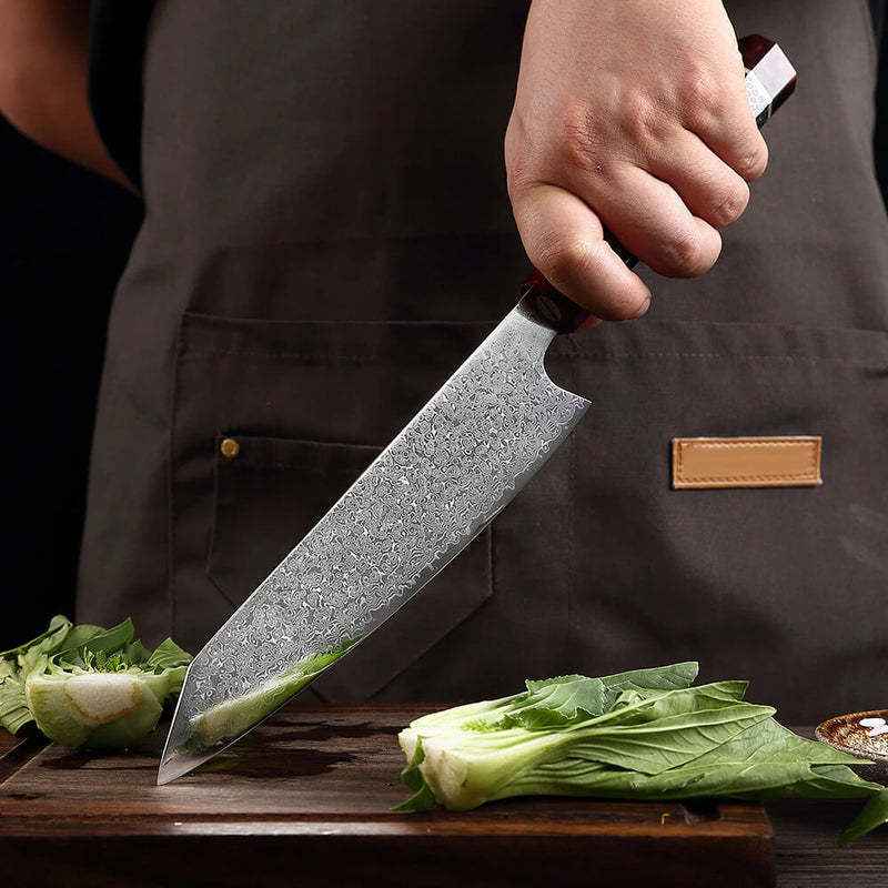 Elevate Your Culinary Experience with the Handle Damascus Kitchen Knife