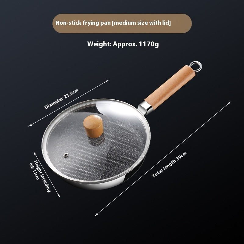 316 Steel Uncoated Frying Pan