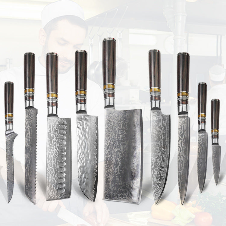 Kitchen Knives With Resin Coloured