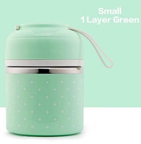 Green Portable Stainless Steel Lunch Box