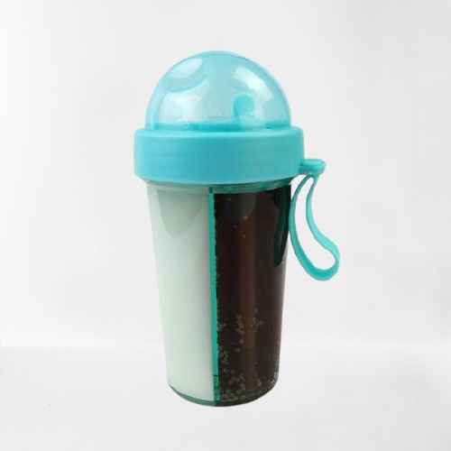 Double Tube Water Bottle with blue tube
