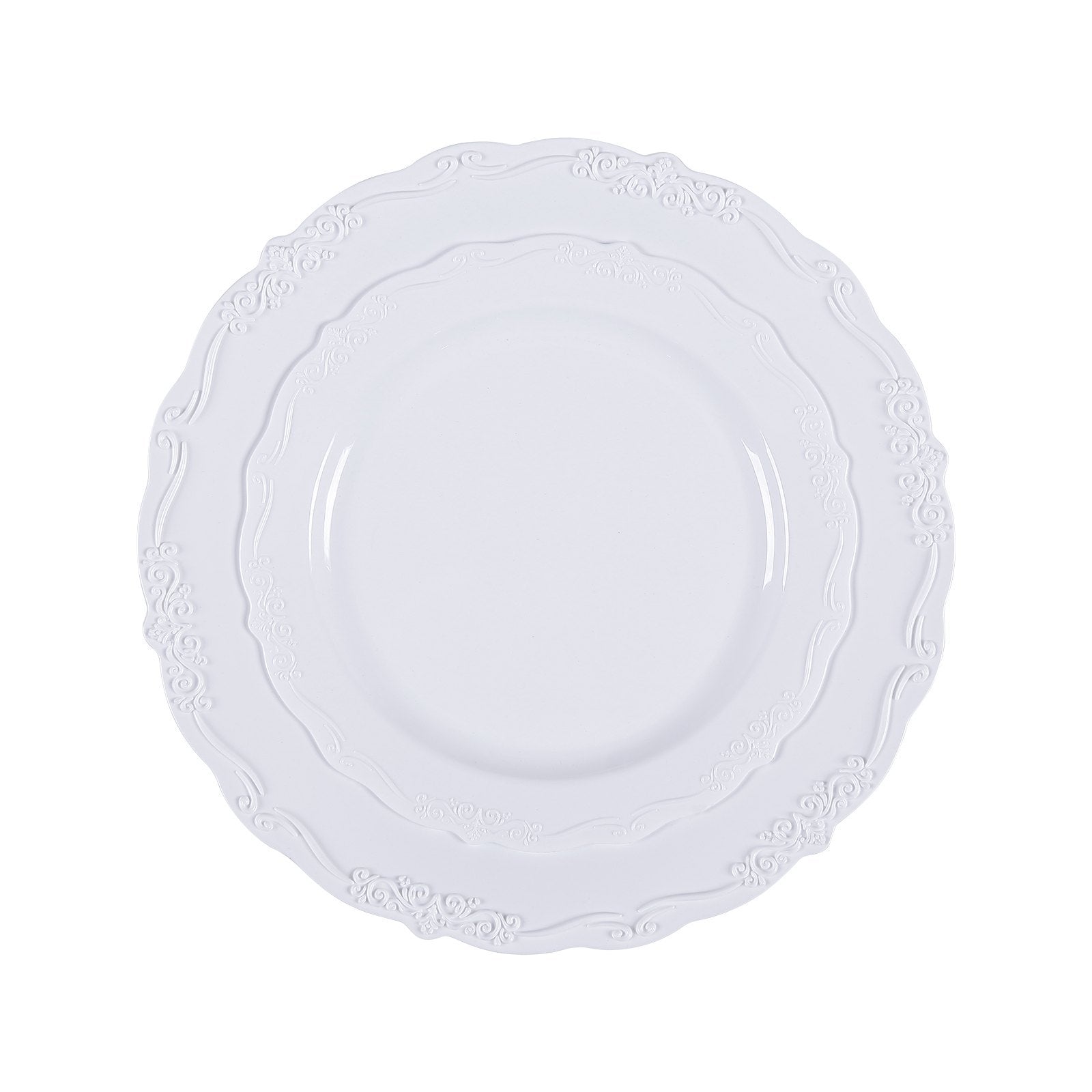 Plastic Disposable Plates White Plastic Plates Heavy Duty Dinner Dessert