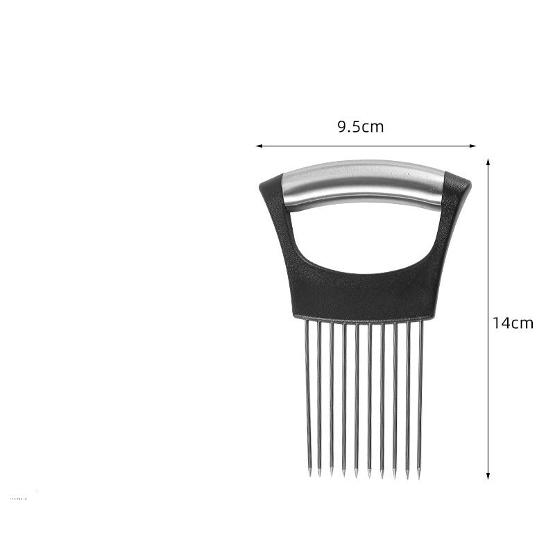 Multi-function Vegetable Cutter Stainless Steel Onion Steak Flosser Slice Holder