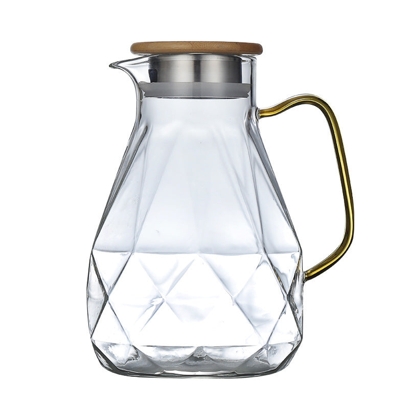Diamond Texture Glass Teapot Set