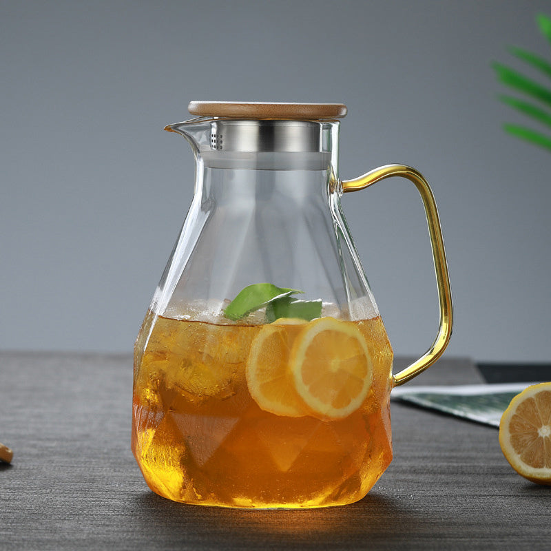 Diamond Texture Glass Teapot Set