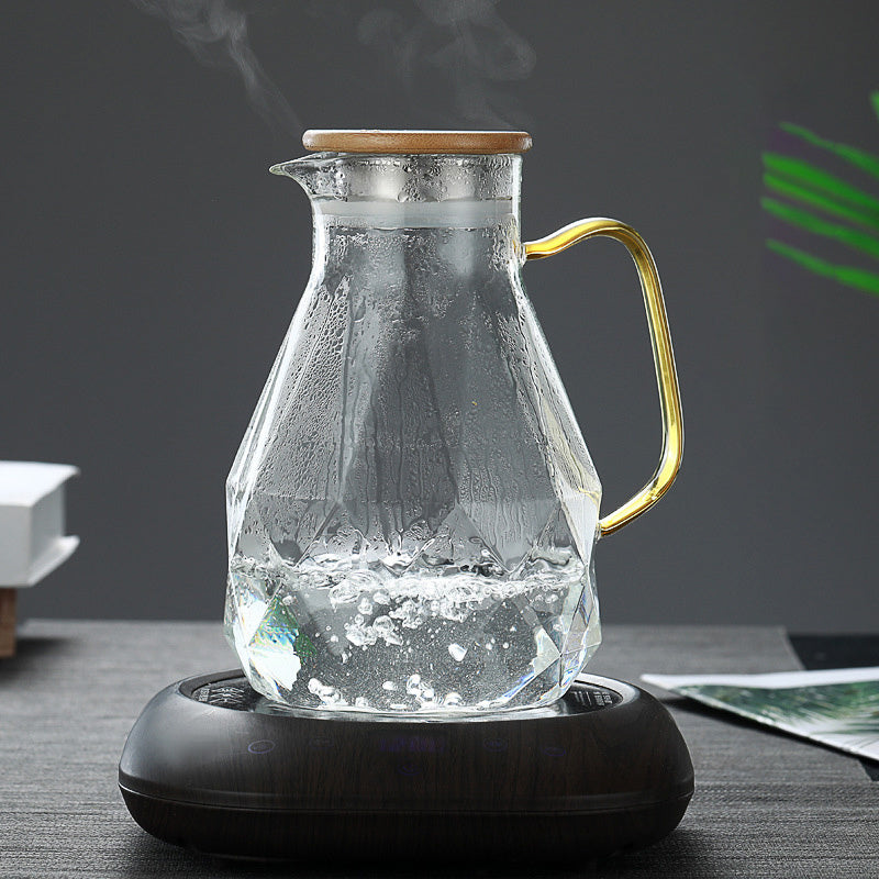 Diamond Texture Glass Teapot Set