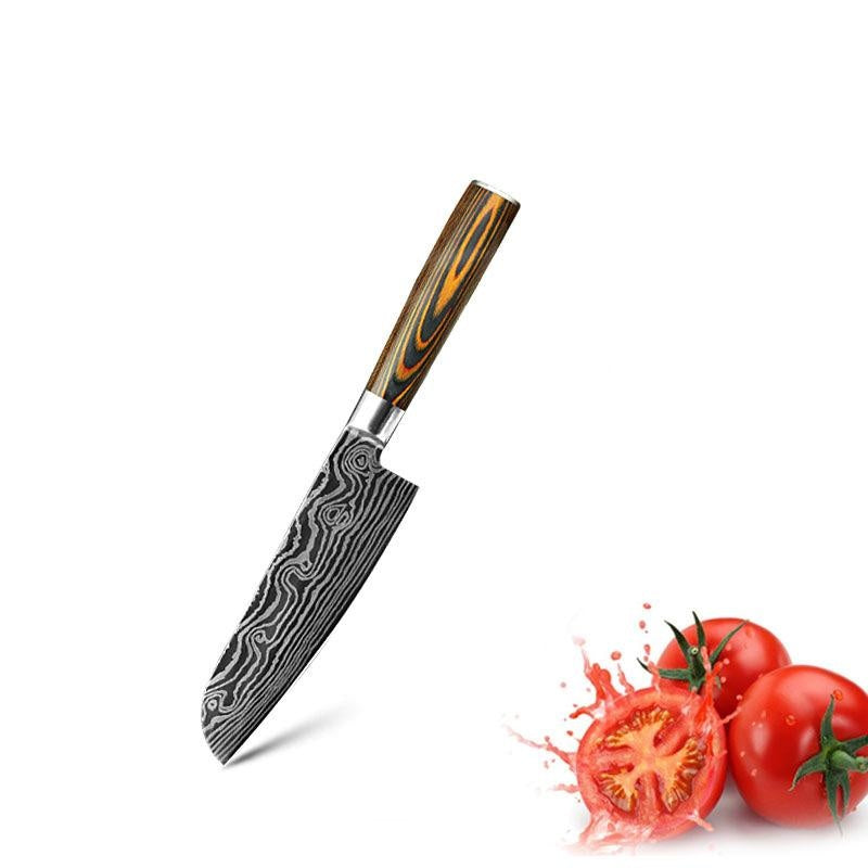 Laser Grain Stainless Steel Kitchen Knife