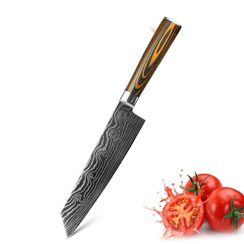 Laser Grain Stainless Steel Kitchen Knife