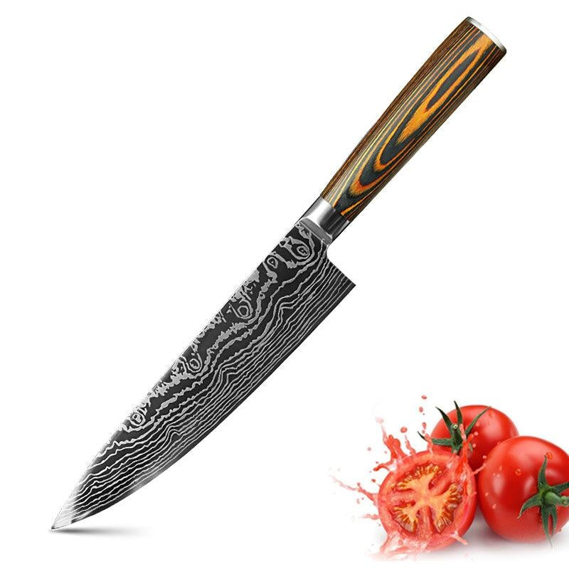 Laser Grain Stainless Steel Kitchen Knife