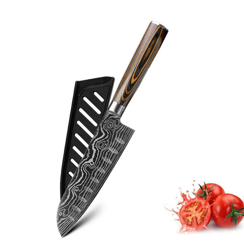 Laser Grain Stainless Steel Kitchen Knife