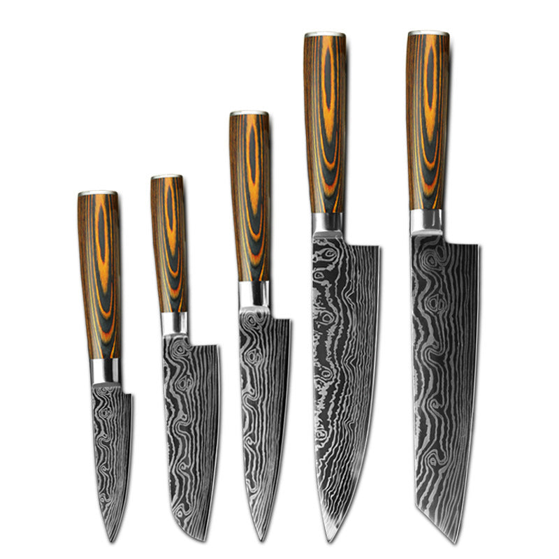 Laser Grain Stainless Steel Kitchen Knife