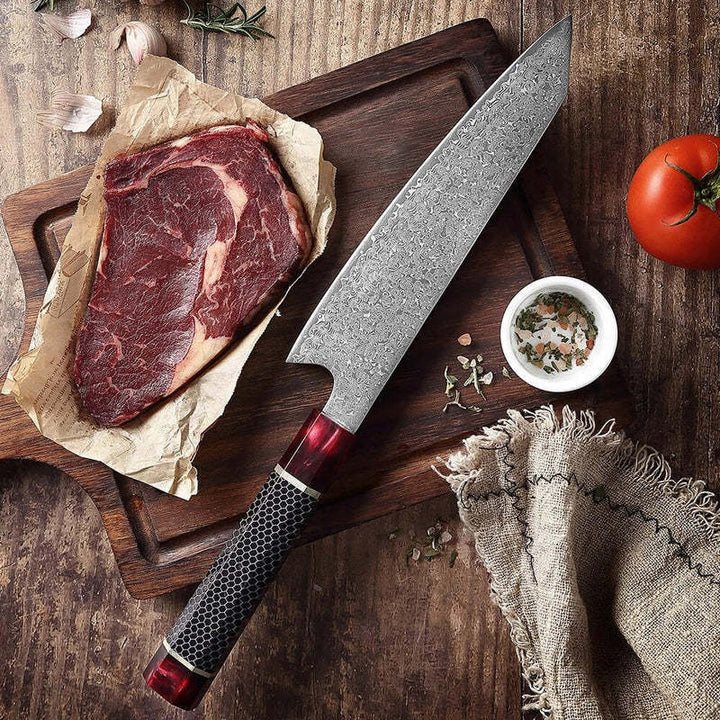 Handle Damascus Kitchen Knife