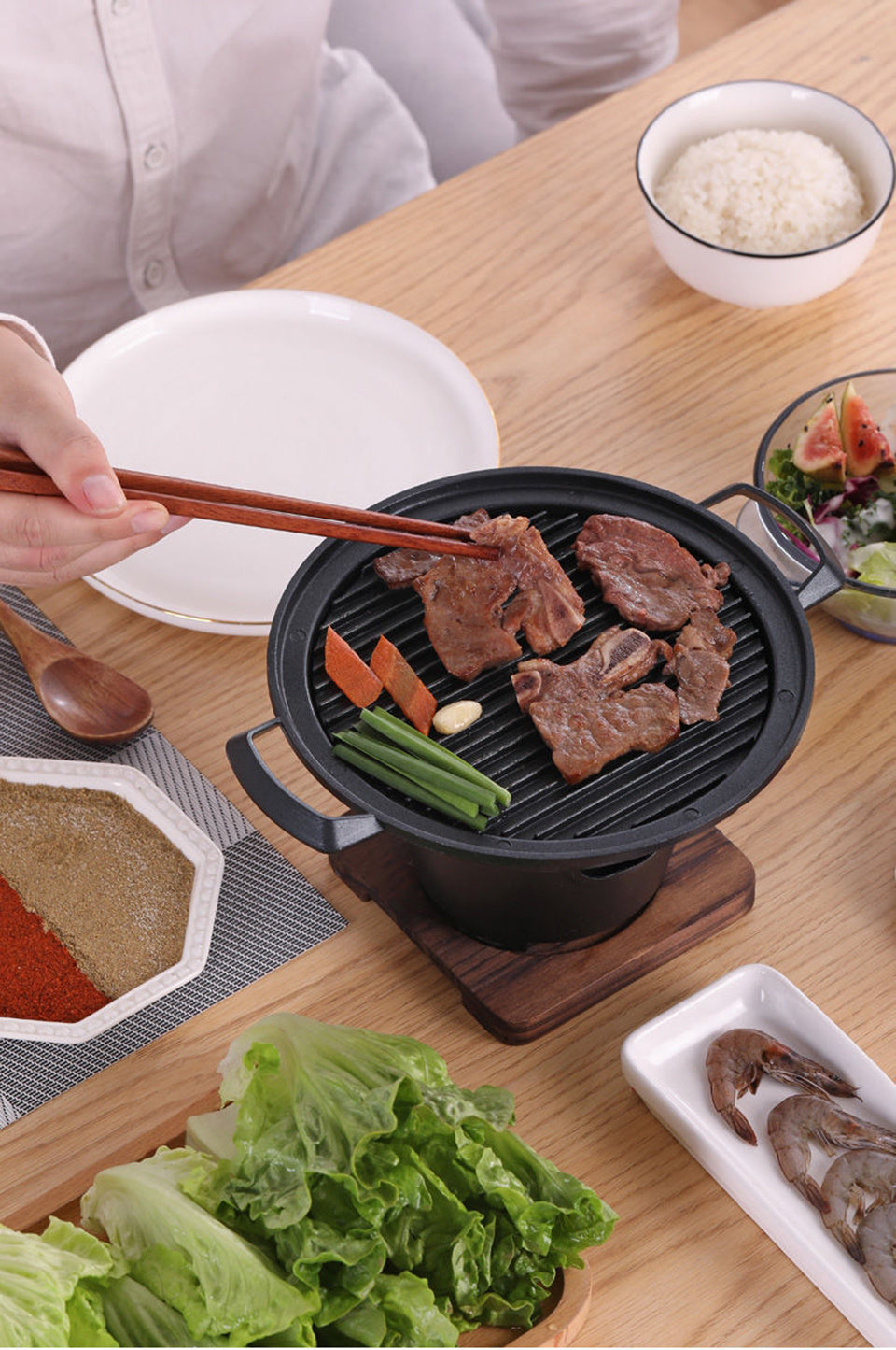 Mini BBQ Grill Alcohol Stove Home