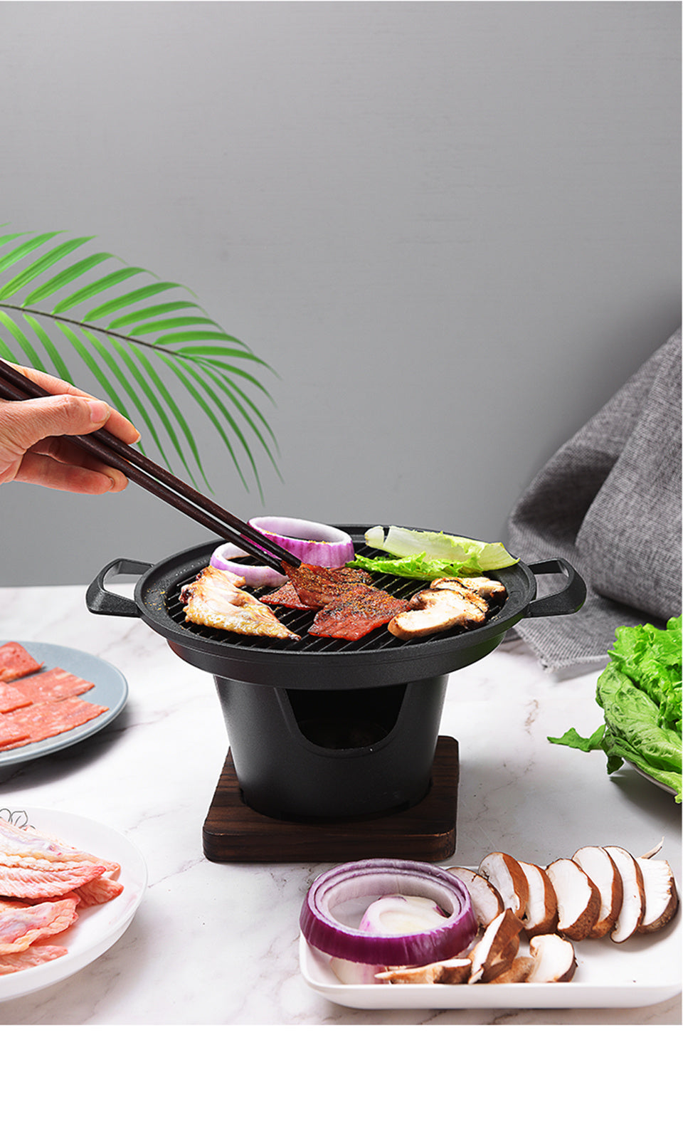 Mini BBQ Grill Alcohol Stove Home