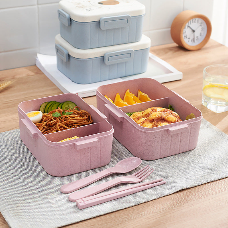 Simple Student With Lid Korean Split Microwave Oven insulated Lunch Box