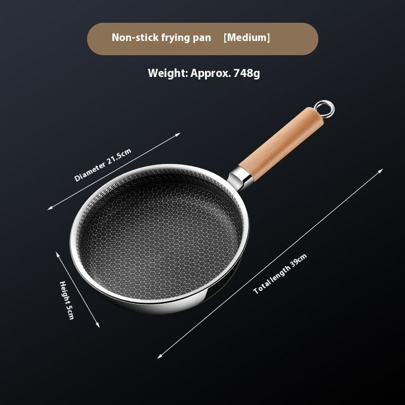 316 Steel Uncoated Frying Pan
