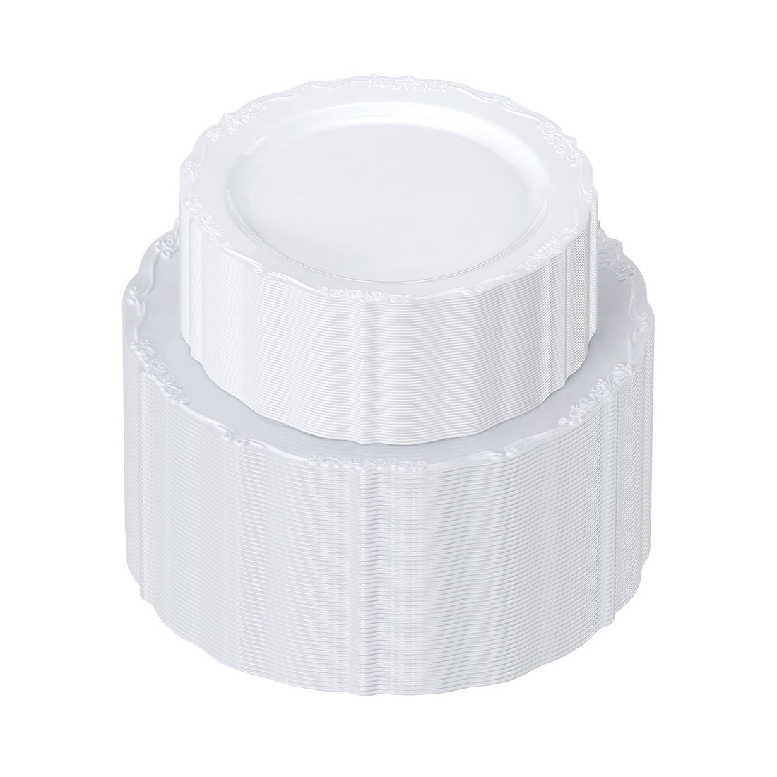 Plastic Disposable Plates White Plastic Plates Heavy Duty Dinner Dessert