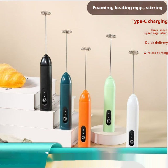 Milk Frother Electric Whisk Egg Beating Electric Small Food Grade Coffee Milk Frother