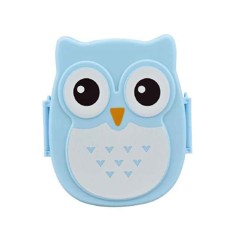 Owl lunch box with secure lid