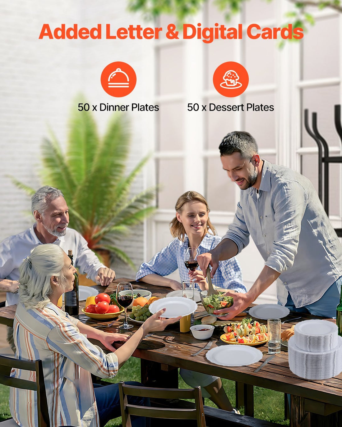 Plastic Disposable Plates White Plastic Plates Heavy Duty Dinner Dessert