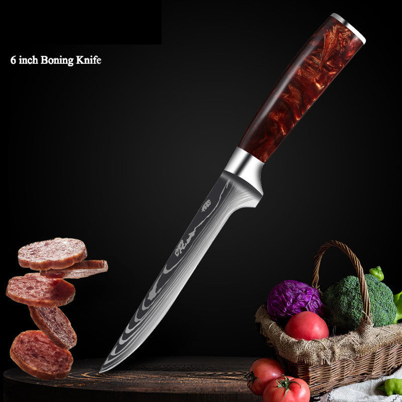 Damascus Laser Pattern Set Kitchen Knife