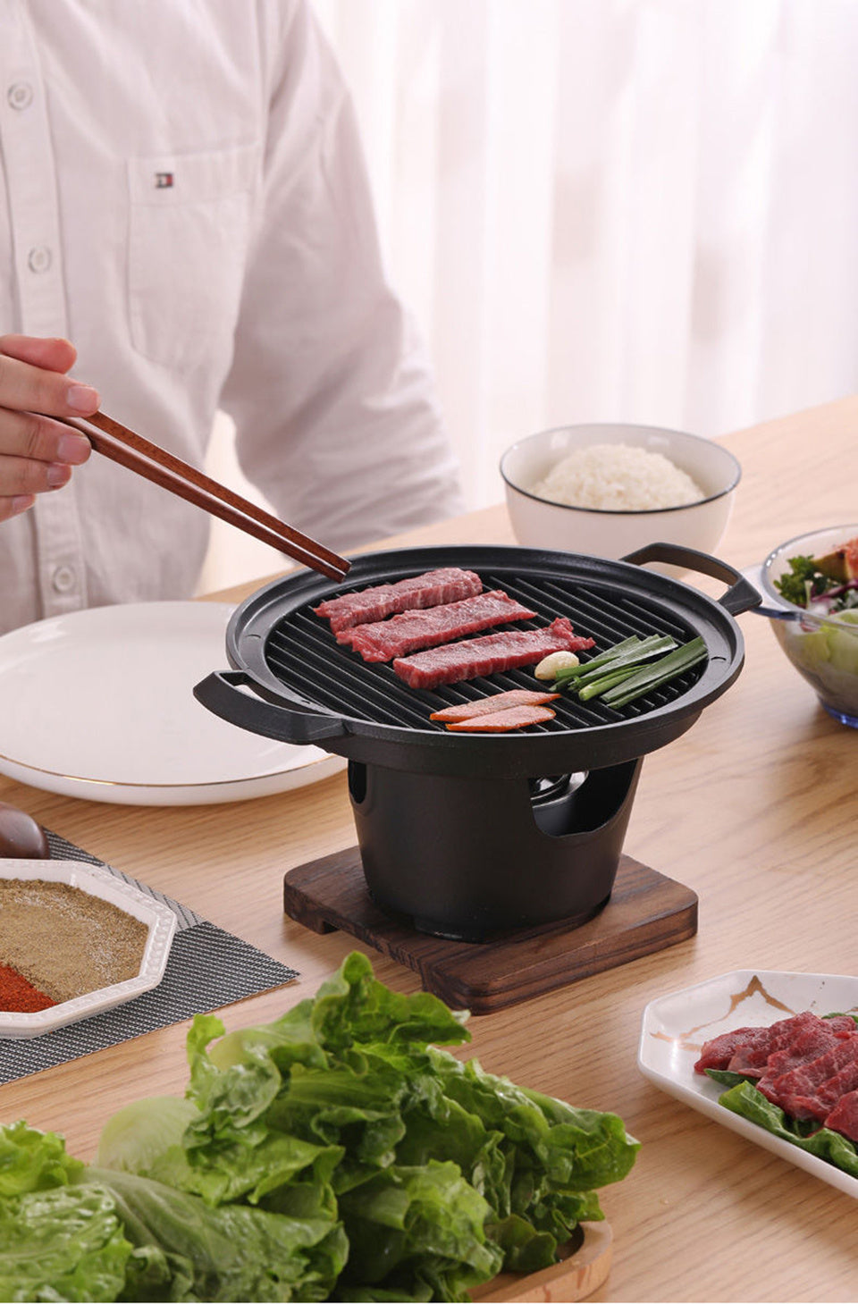 Mini BBQ Grill Alcohol Stove Home