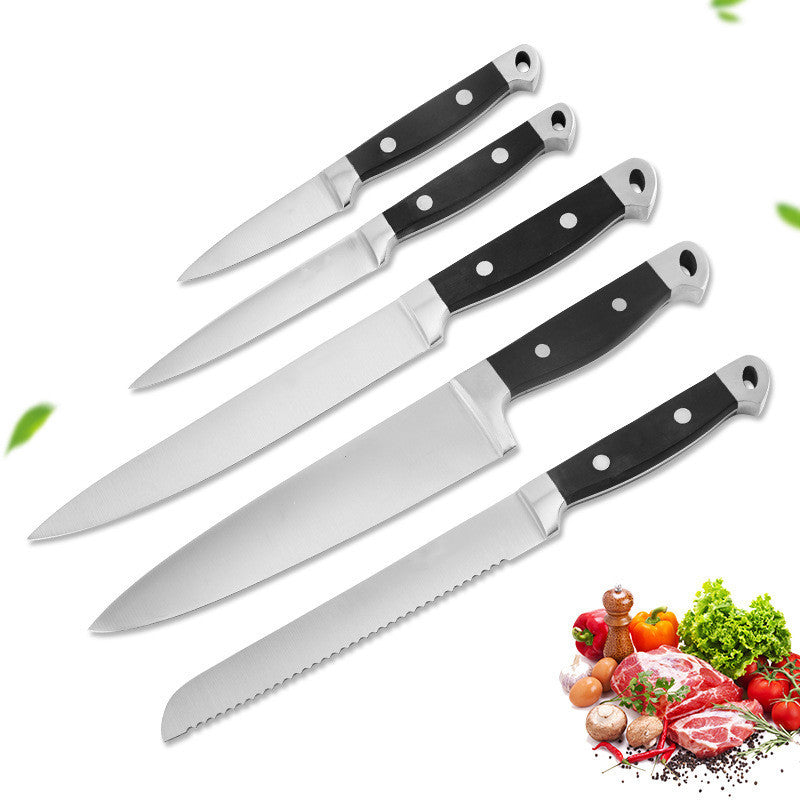 5-piece Steel Head Kitchen Knife Set