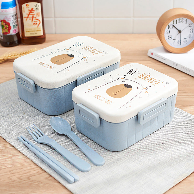 Simple Student With Lid Korean Split Microwave Oven insulated Lunch Box