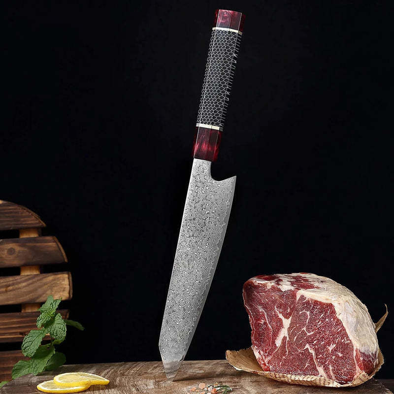 Handle Damascus Kitchen Knife