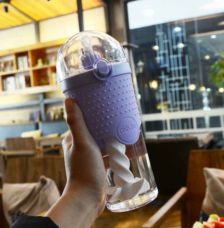 Purple 500ml kids water bottle in store