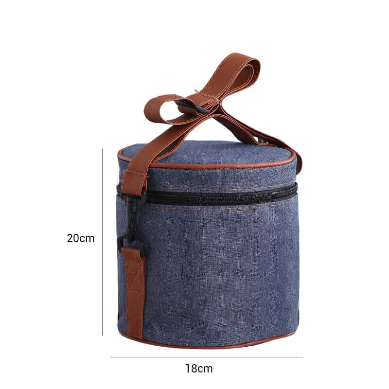 Portable Stainless Steel Lunch Box with lid and carry bag