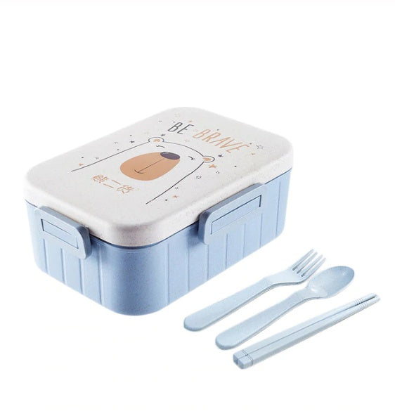 Simple Student With Lid Korean Split Microwave Oven insulated Lunch Box