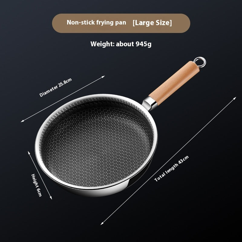 316 Steel Uncoated Frying Pan
