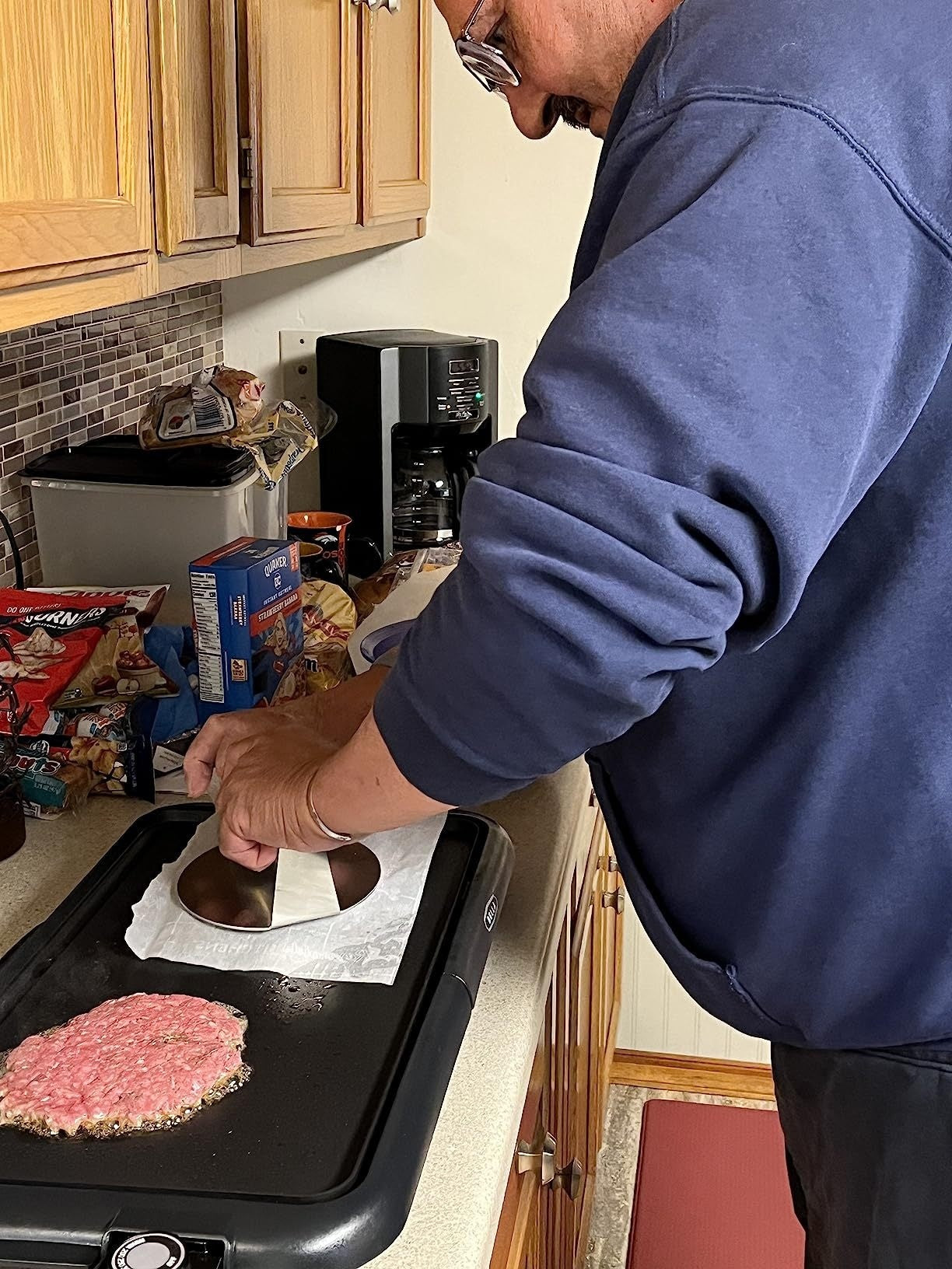 Stainless Steel Hamburger Meat Pressing Machine