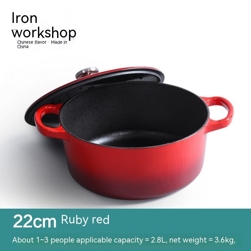 Iron Workshop Enamel Soup Pot
