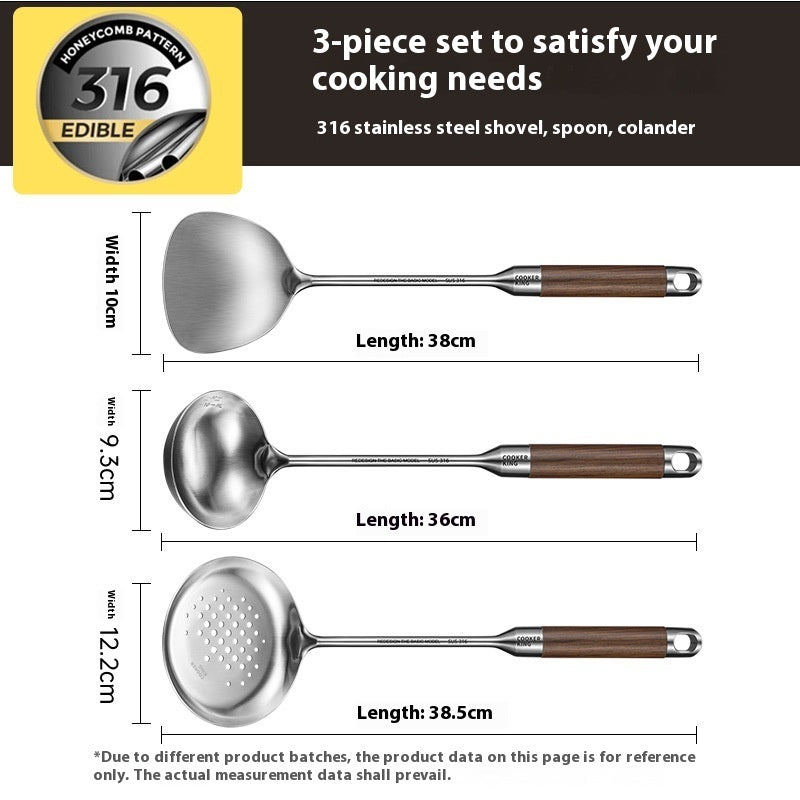 316 Stainless Steel Household Large Cooking Spoon