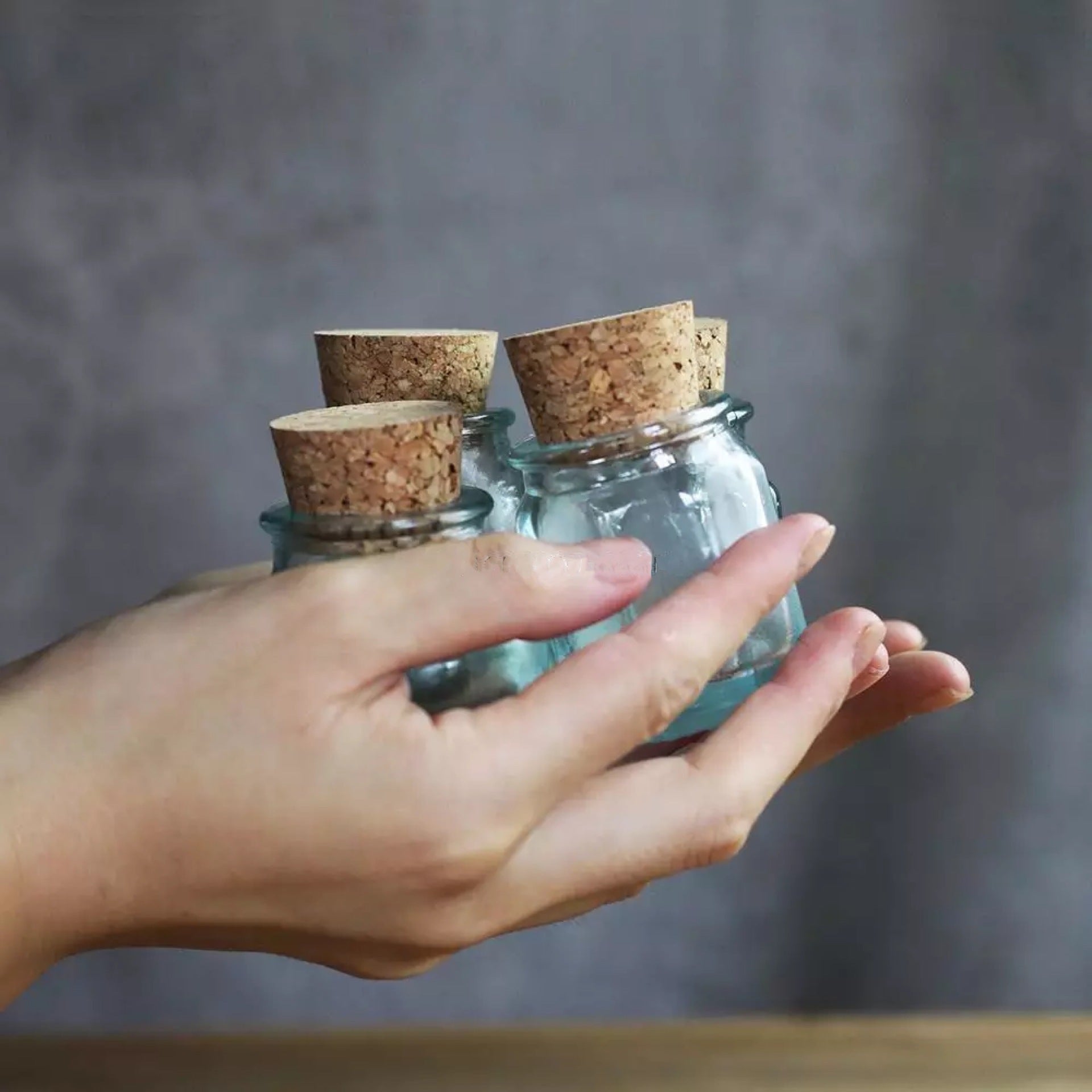 Handmade Glass Sealed Jar Cork Storage Jar