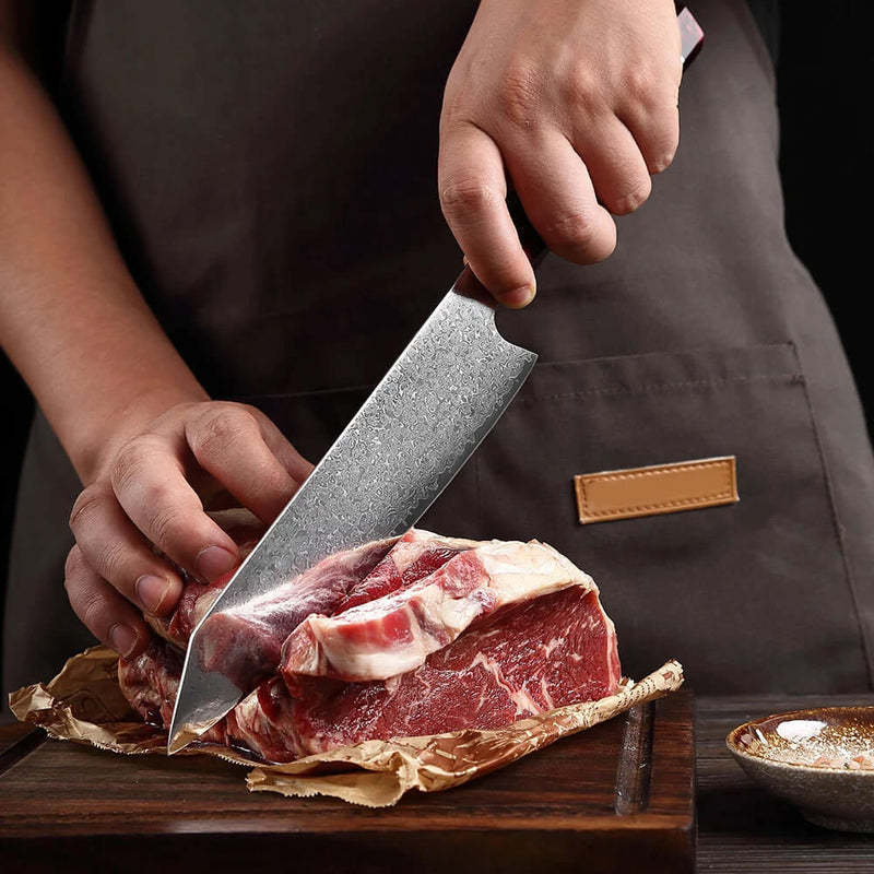 Handle Damascus Kitchen Knife