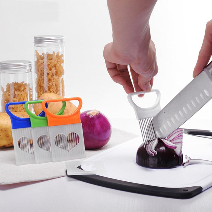 Stainless Steel Onion Needle Fruit And Vegetable Slice Holder